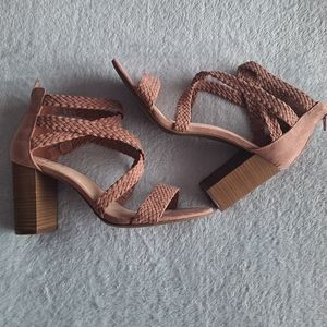 Vintage 7 Eight Olivia Mauve Strappy Heel Size 11